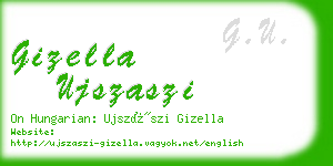 gizella ujszaszi business card